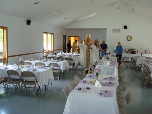 Hall interior - Ready for our dedication dinner