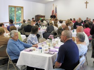 Steve Zalewski, Parish Chairman, Welcomes Our Guests to the New Parish Hall